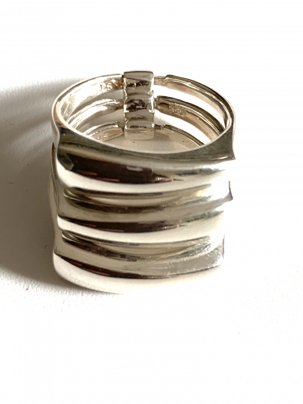 Drie ringen ring (925 sterling zilver)