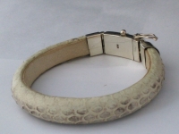 Leer/zilver 5 armband