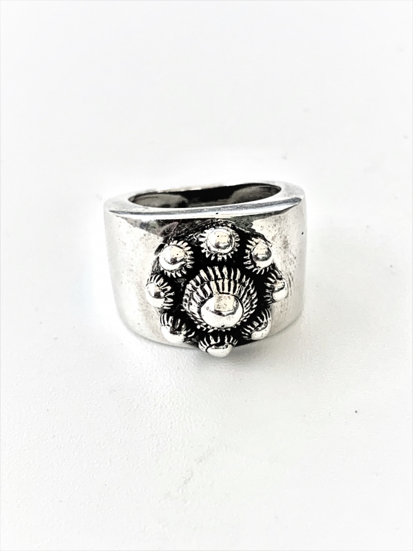 Zeeuwse knop glad ring (925 sterling zilver)