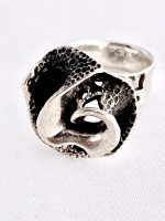 Artistieke roos ring (925 sterling zilver)