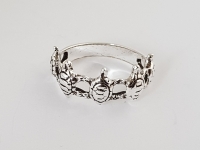 Schildpad ring (925 sterling zilver)