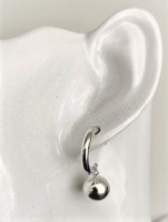 Bal klein oorbellen (925 sterling zilver)