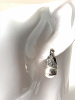 Parel Zilver L oorbellen (925 sterling zilver)