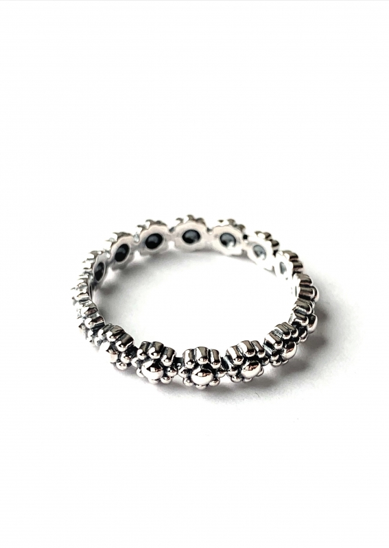 Bloemetjes ring (925 sterling zilver)