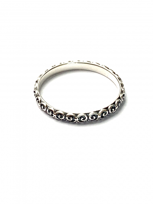 Krulletjes ring (925 sterling zilver)