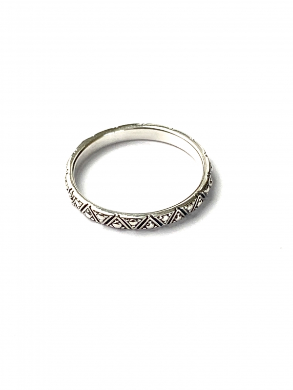 Hoekjes ring (925 sterling zilver)