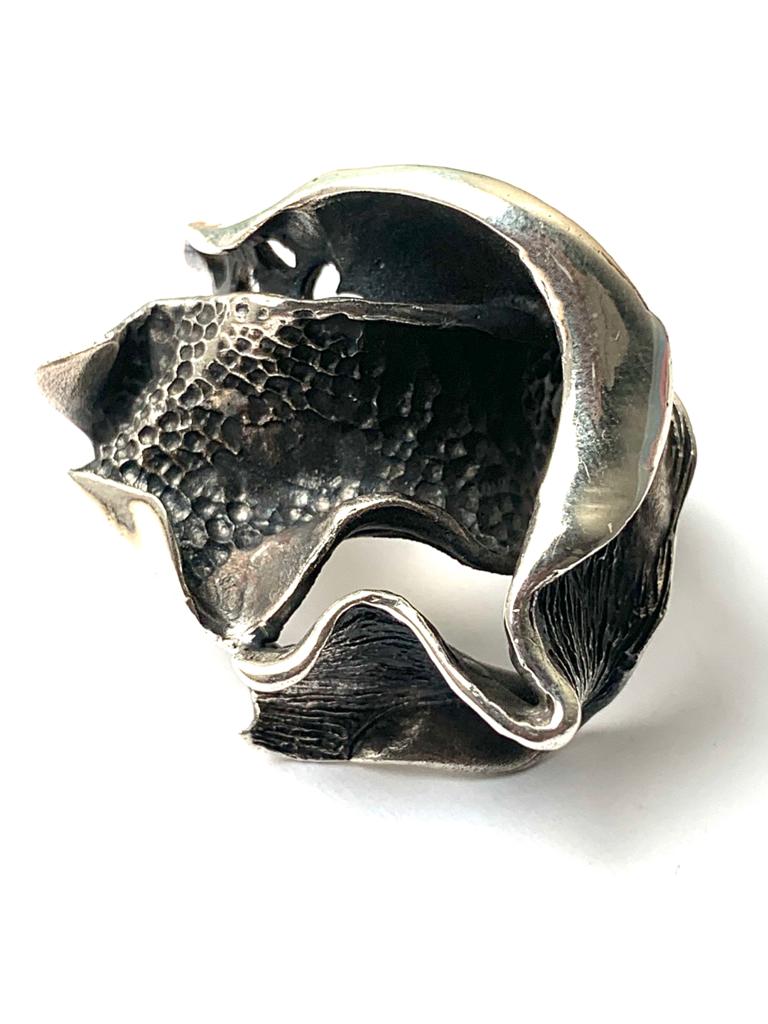 Artistieke roos XL ring (925 sterling zilver)