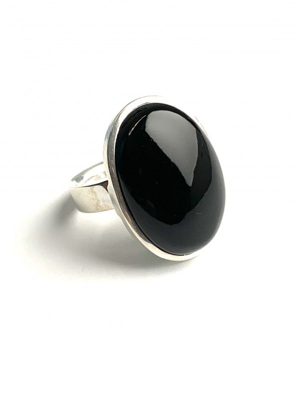 Onyx ring (925 sterling zilver)