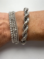 Touw armband (925 sterling zilver)