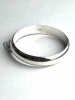 Bangle armband glad (925 sterling zilver)