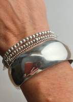 Bangle armband breed (925 sterling zilver)