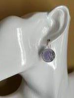 Violet facet oorbellen (925 sterling zilver)