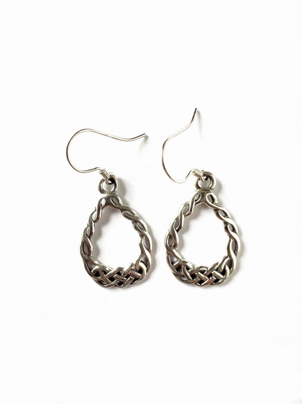 Druppel touw oorbellen (925 sterling zilver)