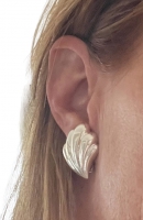 Waaier clip oorbellen (925 sterling zilver)