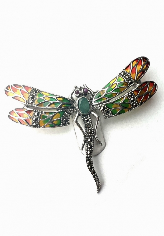 Libelle broche / hanger (925 sterling zilver)