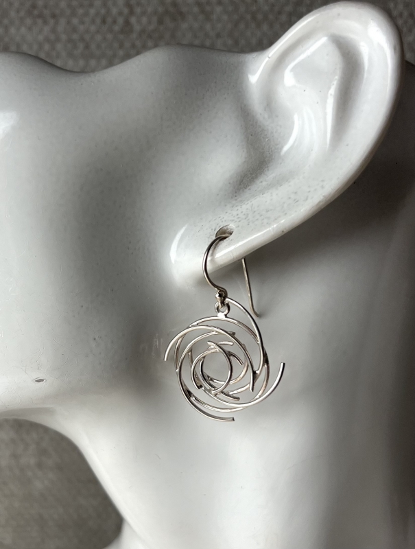 Spiraal oorbellen (925 sterling zilver