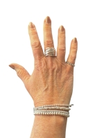 Kris Kras Banden ring ( 925 Sterling zilver)