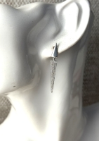 Pegel bling oorbellen (925 sterling zilver)