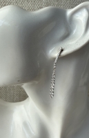 Staafje bling oorbellen (925 sterling zilver)